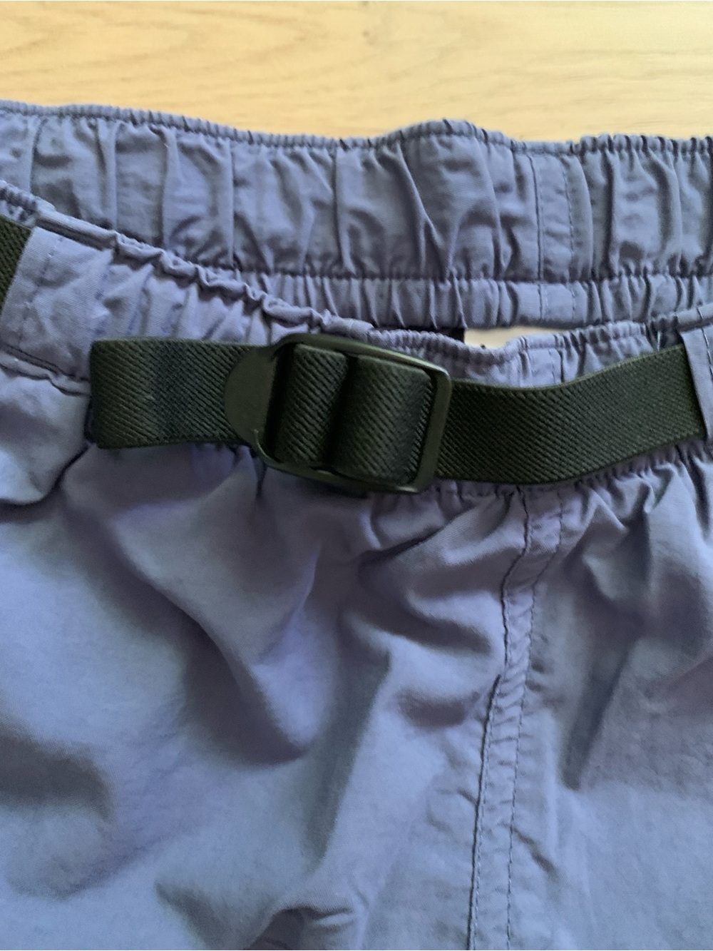 Vintage 80s Columbia Baggies Women's M Granola Hiking Shorts outdoor Periwinkle - Picture 3 of 10